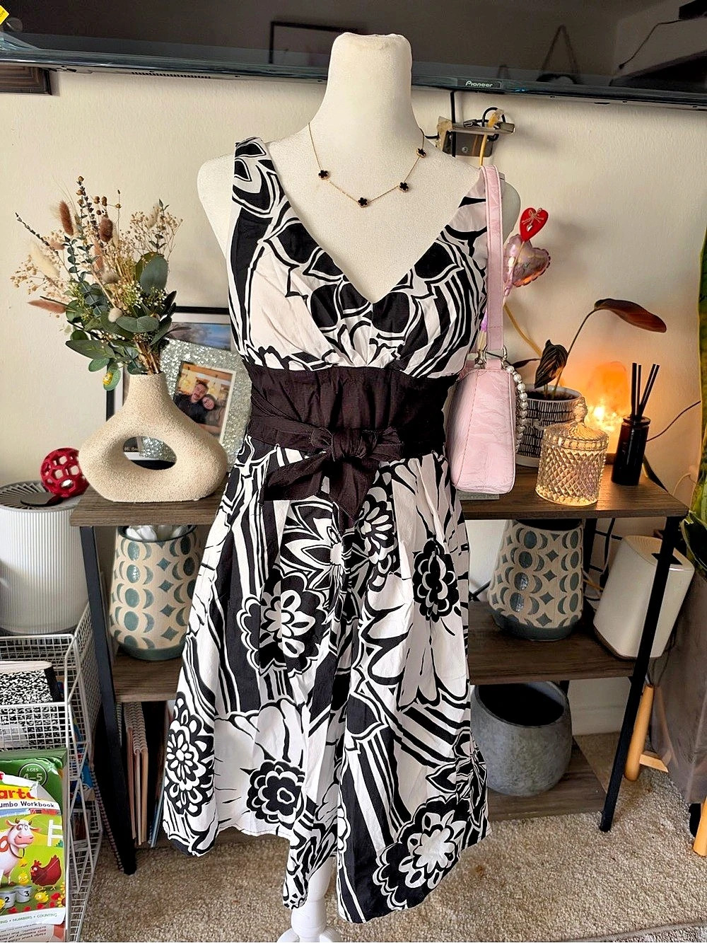 🖤 Vintage Y2K B. Smart Floral Fit & Flare Dress 🤍